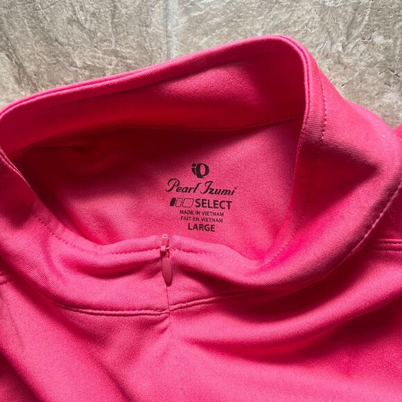 Pearl Izumi Womens Cycling Jersey L Pink Back Pockets Performance Sporty Retro - Picture 2 of 10